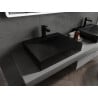 Mexen Poli lavabo à poser en conglomérat 1/O 60 x 48 cm, noir - 23026071