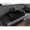 Mexen Poli lavabo de comptoir en conglomérat 1/O 60 x 48 cm, noir - 23026071
