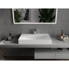 Mexen Poli opbouw wastafel van composiet 1/O 80 x 48 cm, wit - 23028001