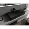 Mexen Poli opbouw wastafel van gegoten marmer 1/O 80 x 48 cm, zwart - 23028071