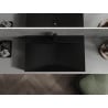 Mexen Poli opbouw wastafel van gegoten marmer 1/O 80 x 48 cm, zwart - 23028071