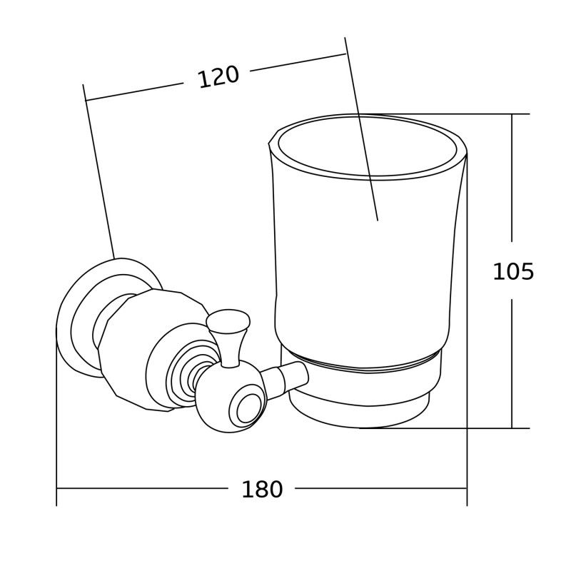 Mexen Estela vaso para cepillos de dientes, negro - 7011538-70
