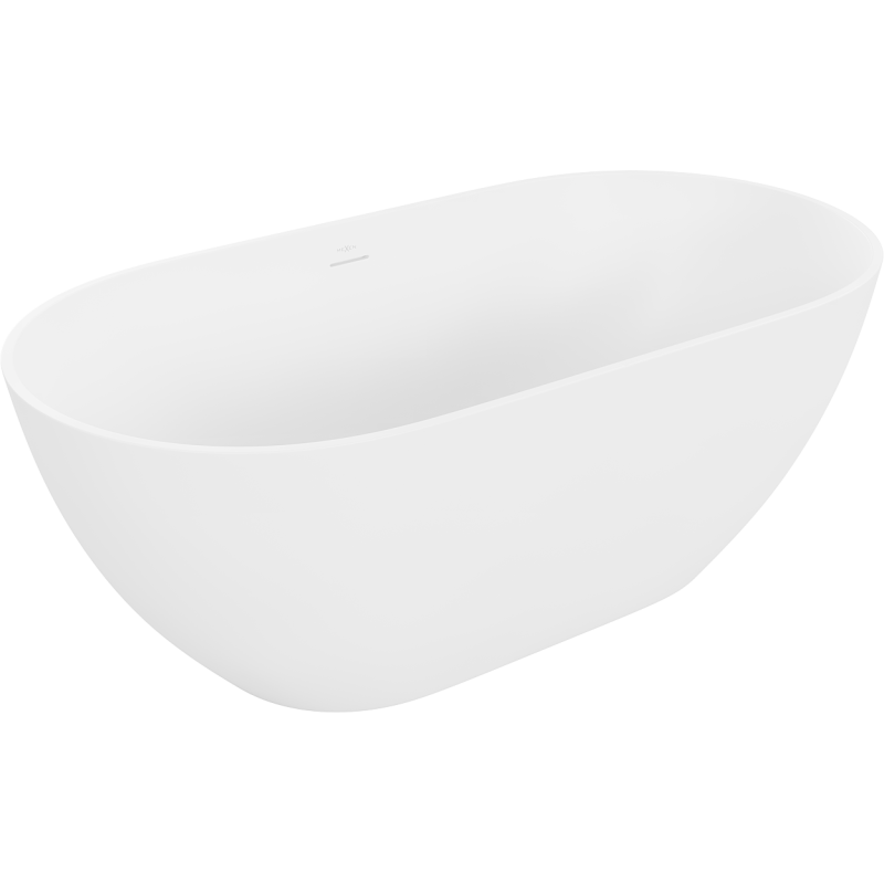 Mexen Rimini freistehende Badewanne aus Konglomerat 150 x 75 cm, weiß matt - 57241507500