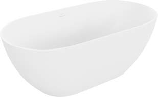 Mexen Rimini freistehende Badewanne aus Konglomerat 150 x 75 cm, weiß matt - 57241507500