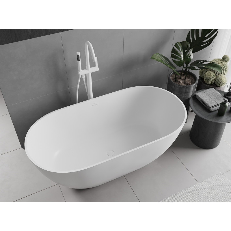 Mexen Rimini vrijstaand bad van conglomeraten 150 x 75 cm, mat wit - 57241507500