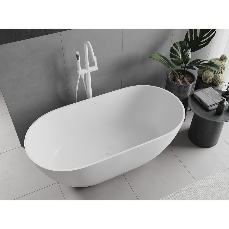Mexen Rimini wanna wolnostojąca z konglomeratu 150 x 75 cm, biała mat - 57241507500