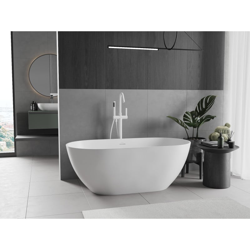 Mexen Rimini wanna wolnostojąca z konglomeratu 150 x 75 cm, biała mat - 57241507500