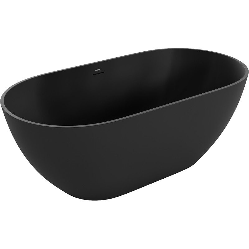 Mexen Rimini bañera independiente de conglomerado 150 x 75 cm, negro mate - 57241507570