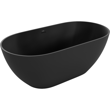 Mexen Rimini freistehende Badewanne aus Konglomerat 150 x 75 cm, schwarz matt - 57241507570
