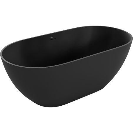 Mexen Rimini vasca da bagno indipendente in conglomerato 150 x 75 cm, nero opaco - 57241507570