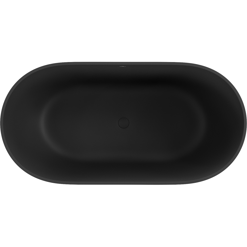 Mexen Rimini banheira independente de conglomerado 150 x 75 cm, preto mate - 57241507570