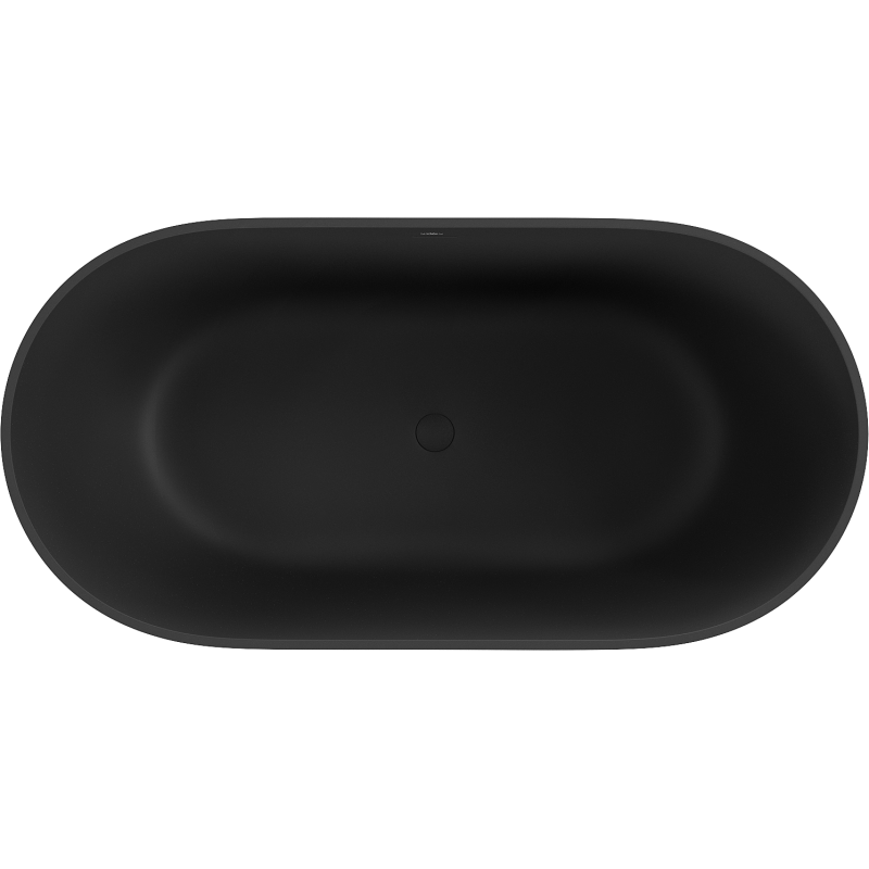 Mexen Rimini vasca da bagno indipendente in conglomerato 150 x 75 cm, nero opaco - 57241507570