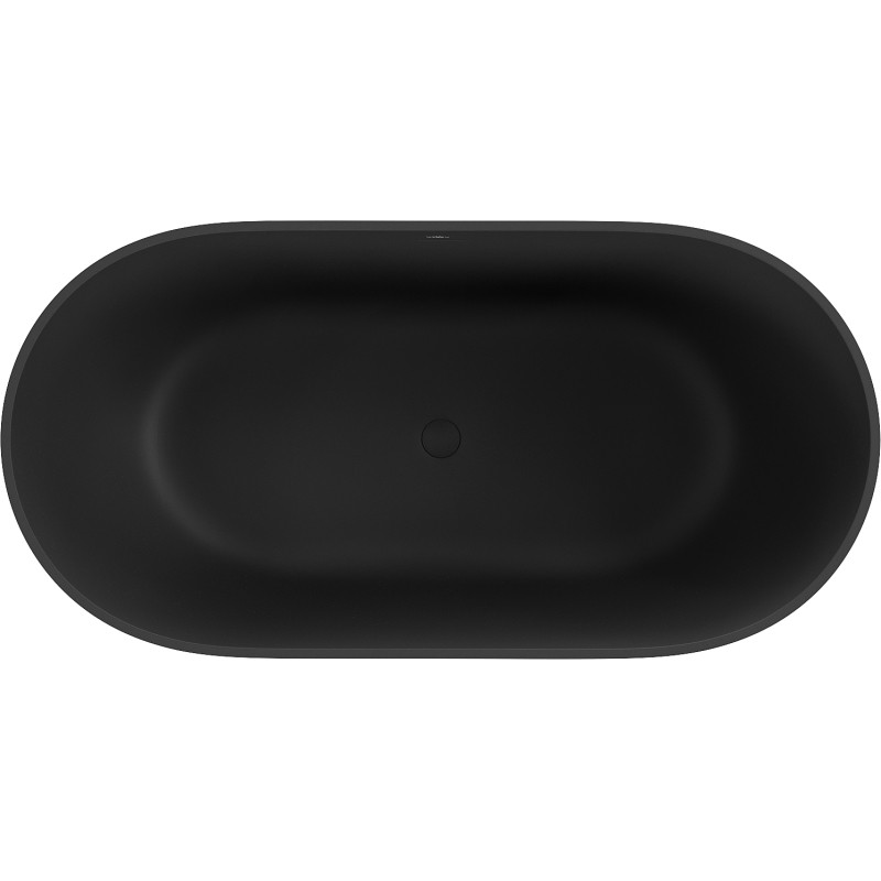 Mexen Rimini vrijstaande badkuip van conglomeraten 150 x 75 cm, zwarte mat - 57241507570