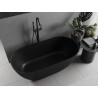 Mexen Rimini vrijstaande ligbad van conglomeraten 150 x 75 cm, zwart mat - 57241507570