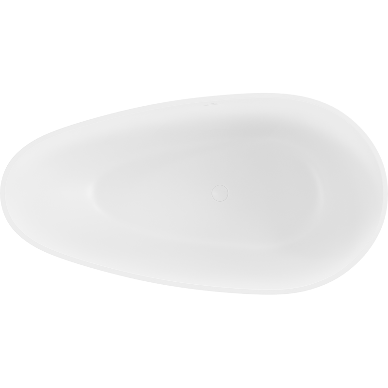 Mexen Palermo vasca da bagno freestanding in conglomerato 150 x 78 cm, bianco opaco - 57211507800