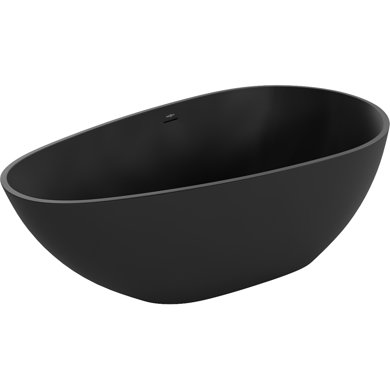 Mexen Palermo freistehende Badewanne aus Konglomerat 150 x 78 cm, schwarz matt - 57211507870