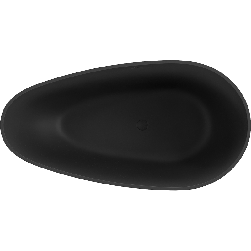 Mexen Palermo freistehende Badewanne aus Konglomerat 150 x 78 cm, schwarz matt - 57211507870