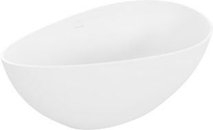 Mexen Parma vasca da bagno autoportante in conglomerato 160 x 95 cm, bianco opaco - 57231609500