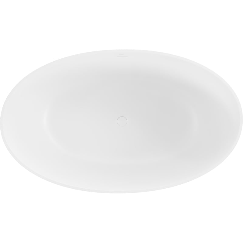 Mexen Parma freestanding bathtub made of conglomerate 160 x 95 cm, white matte - 57231609500