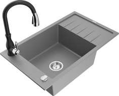 Mexen Elias νεροχύτης γρανίτης 1-κάμερας με στραγγιστήριο και μπαταρία