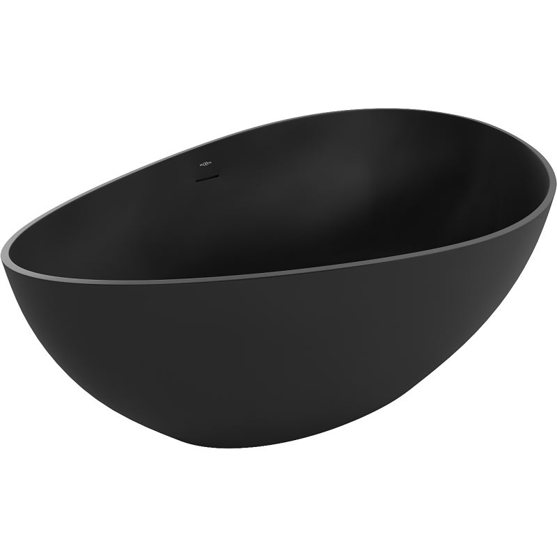 Mexen Parma banheira independente de conglomerado 160 x 95 cm, preto mate - 57231609570