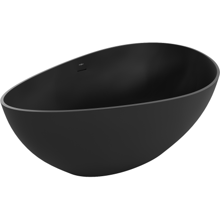 Mexen Parma freestanding bathtub made of conglomerate 160 x 95 cm, black matte - 57231609570