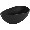 Mexen Parma freistehende Badewanne aus Konglomerat 160 x 95 cm, schwarz matt - 57231609570