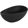 Mexen Parma freistehende Wanne aus Konglomerat 160 x 95 cm, schwarz matt - 57231609570