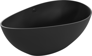 Mexen Parma fristående badkar av konglomerat 160 x 95 cm, svart matt - 57231609570