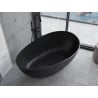 Mexen Parma freistehende Wanne aus Konglomerat 160 x 95 cm, schwarz matt - 57231609570