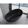 Mexen Parma wanna wolnostojąca z konglomeratu 160 x 95 cm, czarna mat - 57231609570