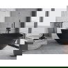 Mexen Parma fristående badkar av konglomerat 160 x 95 cm, svart matt - 57231609570