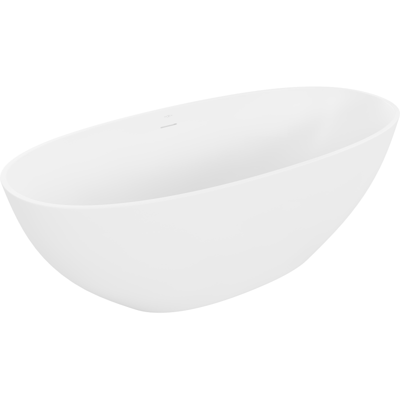 Mexen Bari bañera exenta de conglomerado 165 x 75 cm, blanco mate - 57221657500