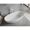 Mexen Bari vasca da bagno autoportante in conglomerato 165 x 75 cm, bianco opaco - 57221657500