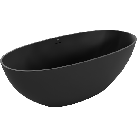 Mexen Bari freestanding bath made of conglomerate 165 x 75 cm, black matte - 57221657570