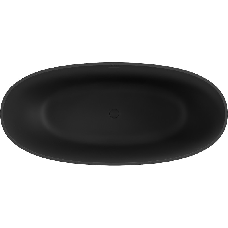 Mexen Bari baignoire autoportante en conglomérat 165 x 75 cm, noir mat - 57221657570