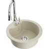 Mexen Diego lavello in granito a 1 vasca con miscelatore da cucina Savita, beige - 6512-69-672601-00