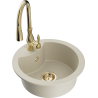 Mexen Diego fregadero de granito de 1 seno con grifo de cocina Savita, beige - 6512-69-672601-50