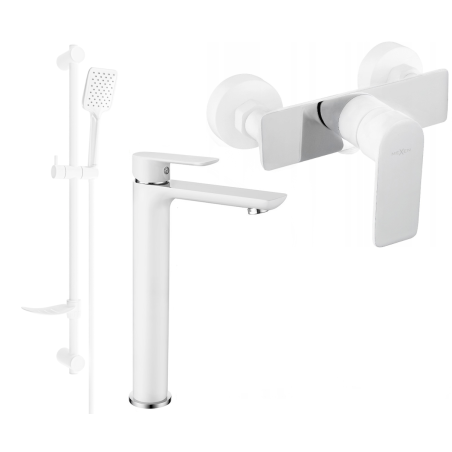 Mexen Alfa DF62 set doccia, bianco/cromo - 745714DF62-02