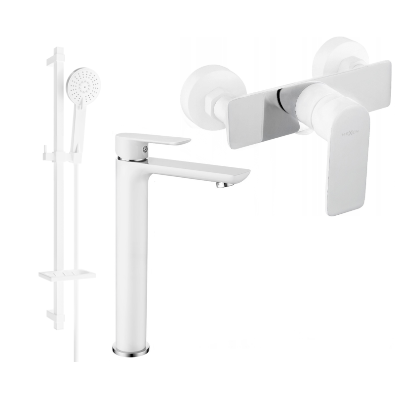 Mexen Alfa DQ40 conjunto de ducha, blanco/cromo - 745714DQ40-02