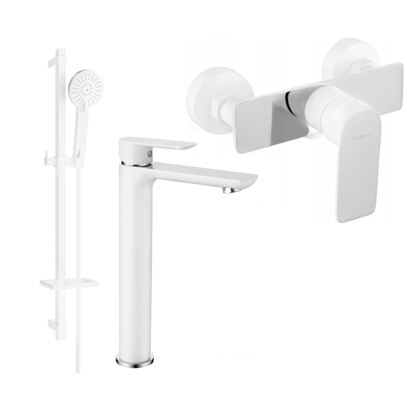 Mexen Alfa DQ40 douche set, wit/chroom - 745714DQ40-02