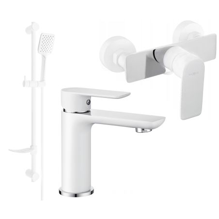 Mexen Alfa DF62 shower set, white/chrome - 745704DF62-02