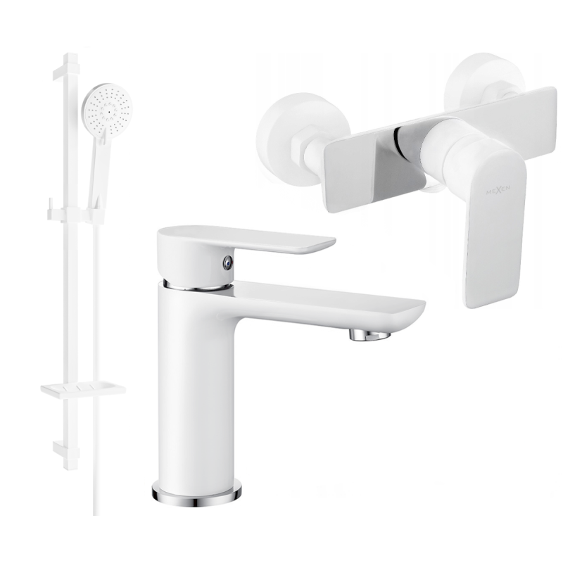 Mexen Alfa DQ40 conjunto de duche, branco/cromado - 745704DQ40-02