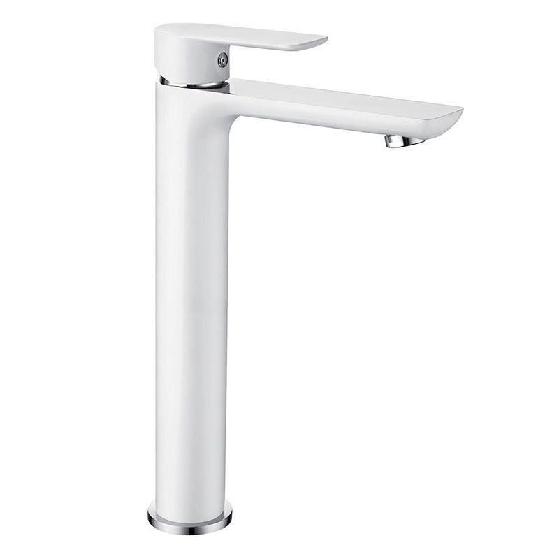 Mexen Alfa rubinetto alto per lavabo, bianco/cromato - 745710-02
