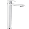 Mexen Alfa hoge wastafelkraan, wit/chroom - 745710-02