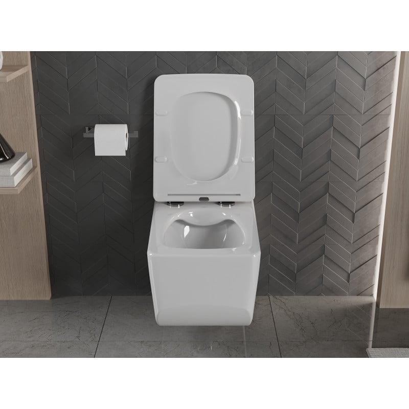 Mexen Vera Rimless WC bowl with soft-close slim seat, duroplast, white - 30164000