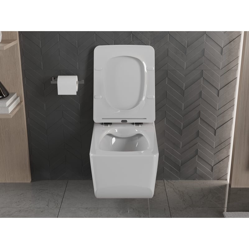 Mexen Vera rimless WC-pott aeglaselt sulguva slim-kaanega, duroplastik, valge - 30164000