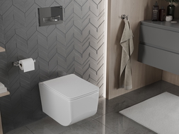 Mexen Vera WC školjka Rimless s mehko zapirajočim sedežem slim, duroplast, bela - 30164000