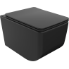 Mexen Vera cuenco de inodoro sin borde con asiento de cierre suave slim, duroplast, negro mate - 30164070