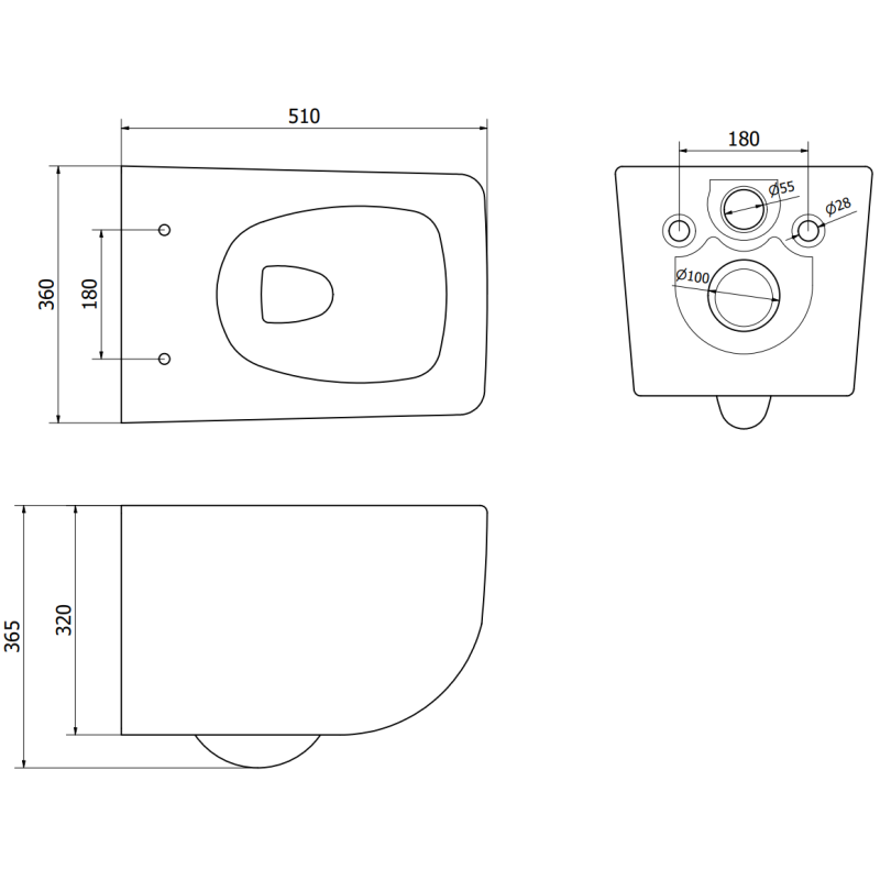 Mexen Vera miska wc Rimless z deską wolnoopadającą slim, duroplast, czarna mat - 30164070